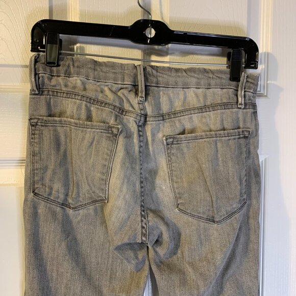 Frame Women's Le Crop Mini Boot Flared Jeans Size 26 Washed Black Slim Indie - Picture 4 of 9